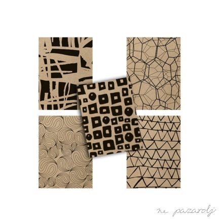 Füzet nagyalakú Eco Woodland kockás 40 lap